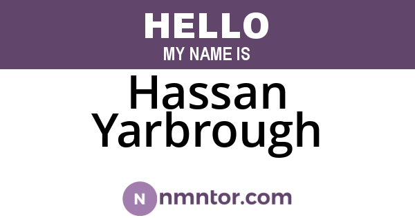 Hassan Yarbrough