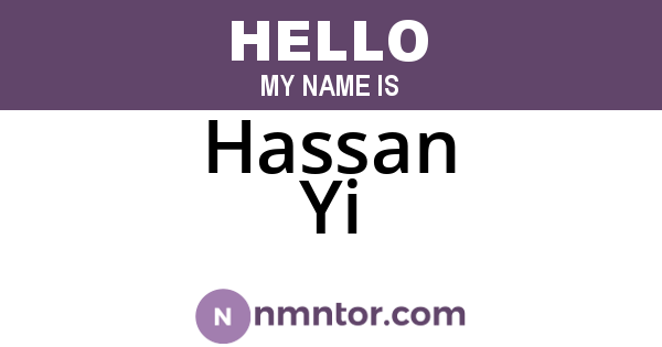 Hassan Yi