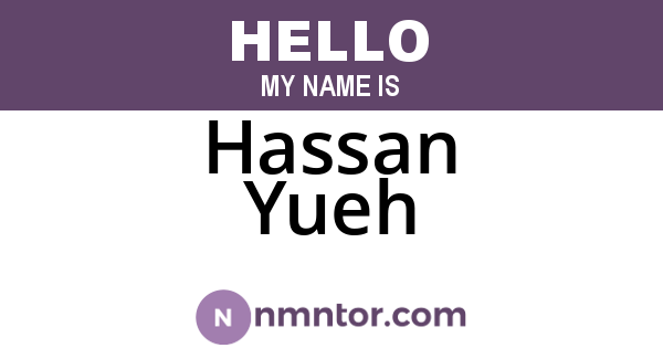 Hassan Yueh