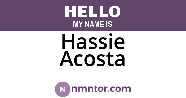 Hassie Acosta