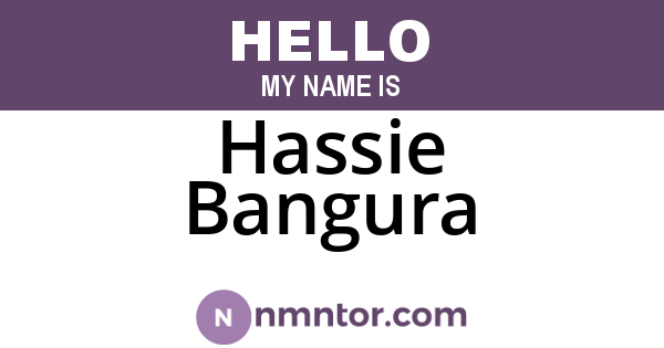 Hassie Bangura