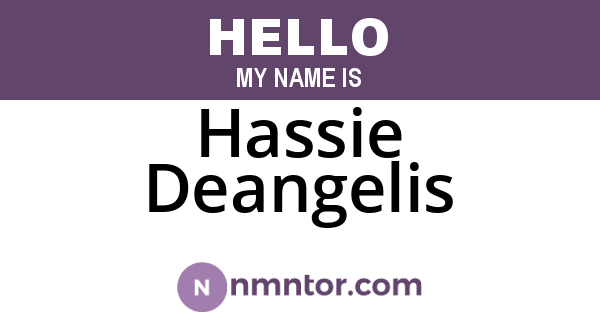 Hassie Deangelis