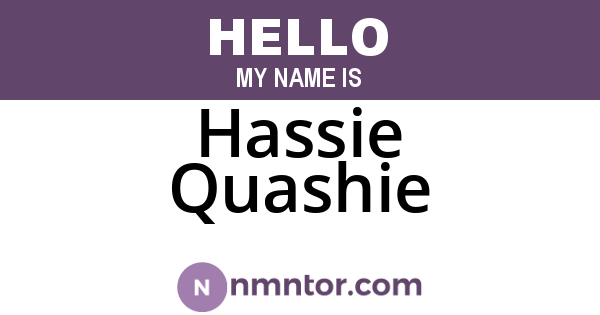 Hassie Quashie