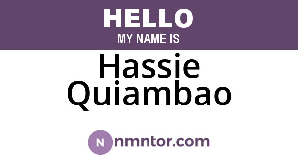 Hassie Quiambao