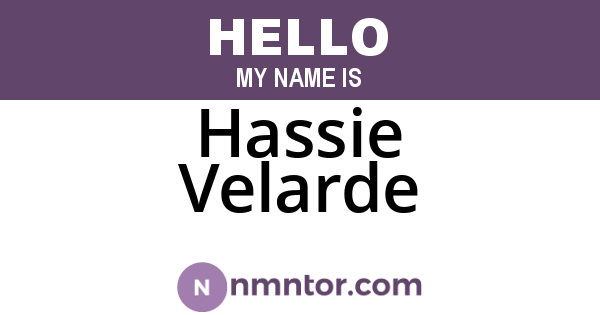 Hassie Velarde