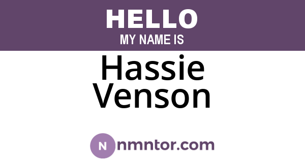 Hassie Venson