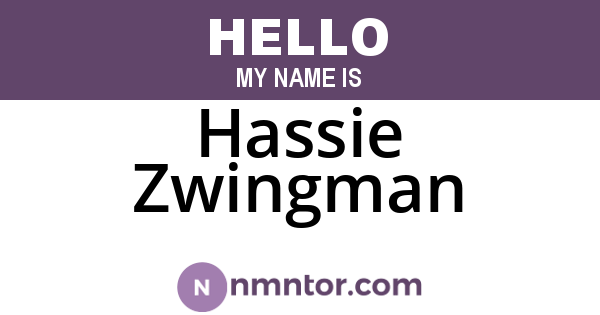 Hassie Zwingman