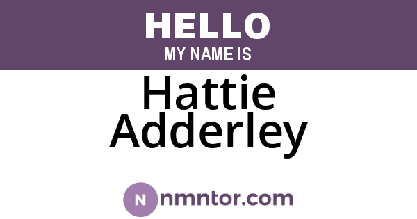 Hattie Adderley