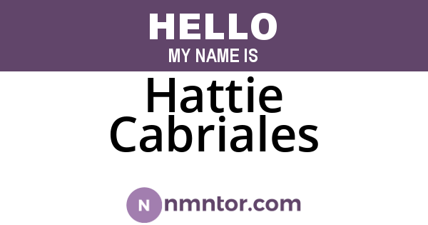 Hattie Cabriales