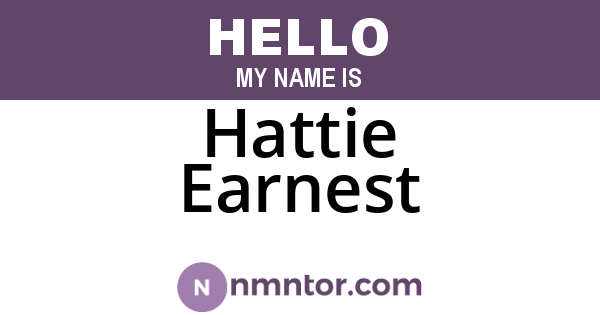 Hattie Earnest