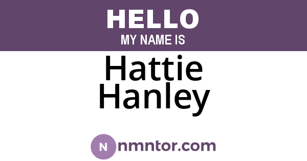 Hattie Hanley