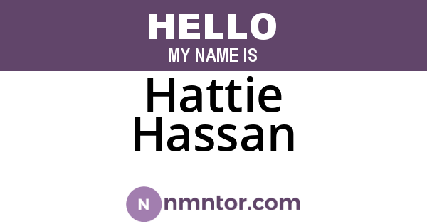 Hattie Hassan