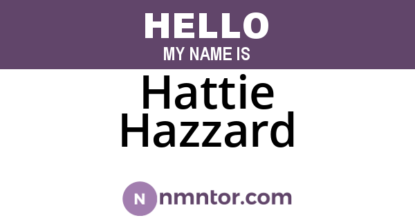Hattie Hazzard