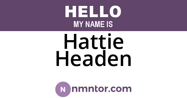 Hattie Headen