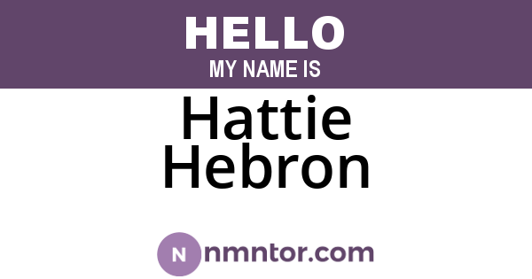 Hattie Hebron