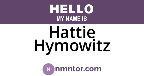 Hattie Hymowitz