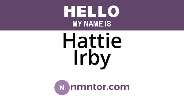 Hattie Irby