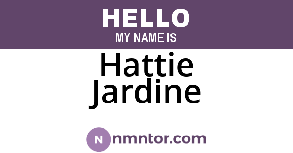 Hattie Jardine