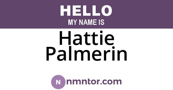 Hattie Palmerin