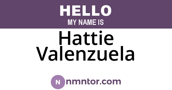 Hattie Valenzuela
