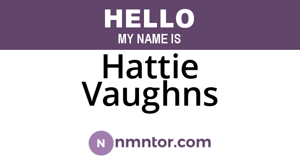Hattie Vaughns