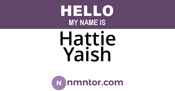 Hattie Yaish