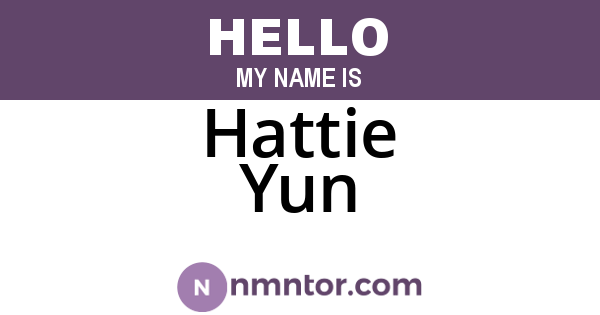Hattie Yun