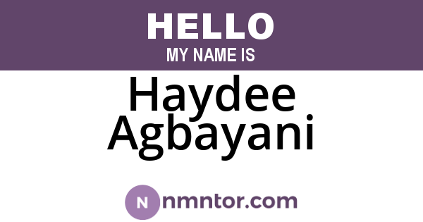 Haydee Agbayani