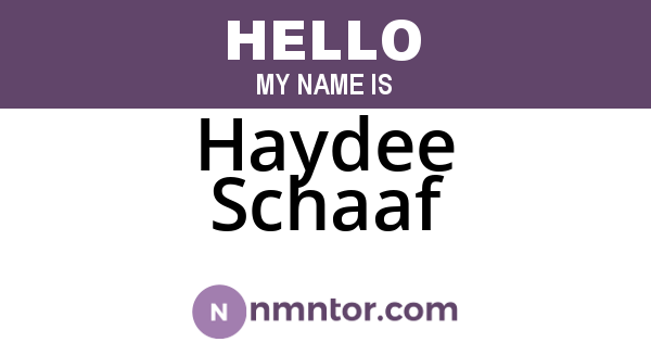 Haydee Schaaf