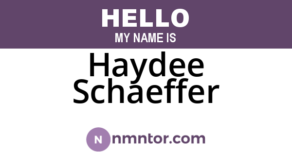 Haydee Schaeffer