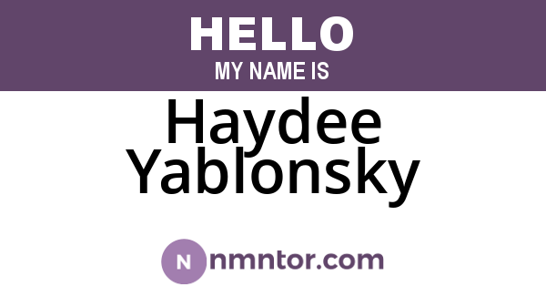 Haydee Yablonsky
