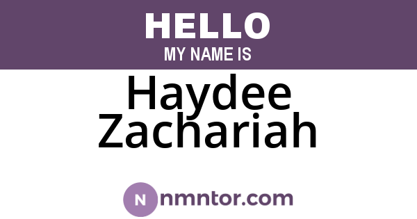 Haydee Zachariah