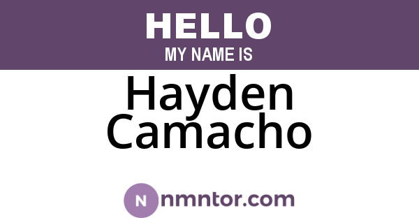 Hayden Camacho