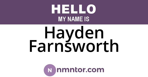 Hayden Farnsworth