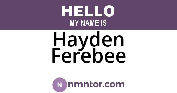 Hayden Ferebee