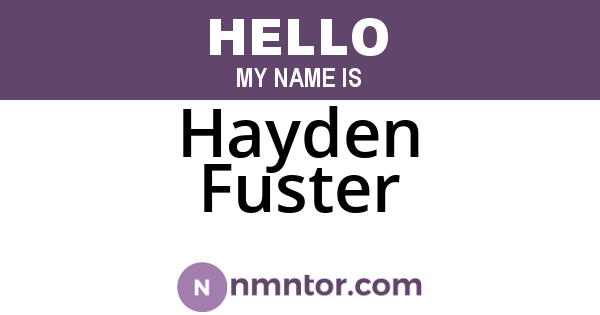 Hayden Fuster