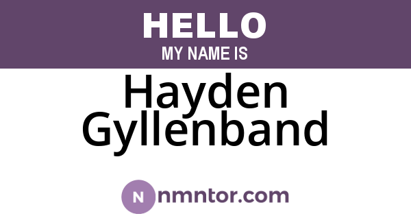 Hayden Gyllenband