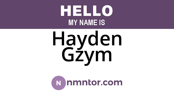 Hayden Gzym