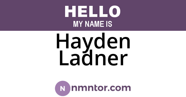 Hayden Ladner