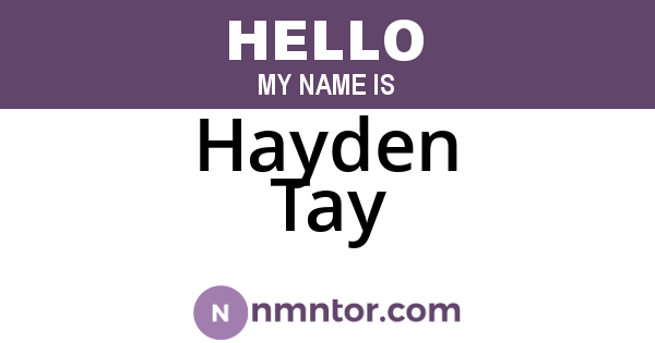 Hayden Tay
