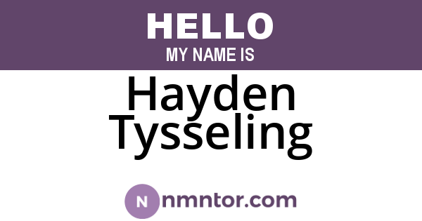 Hayden Tysseling