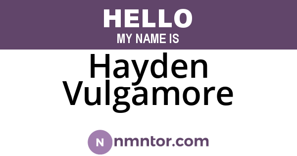 Hayden Vulgamore