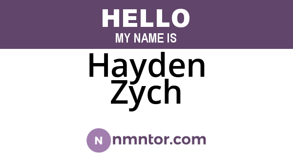 Hayden Zych