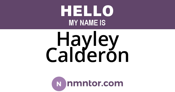 Hayley Calderon