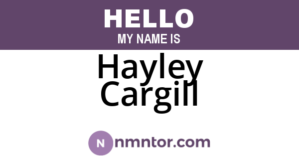Hayley Cargill