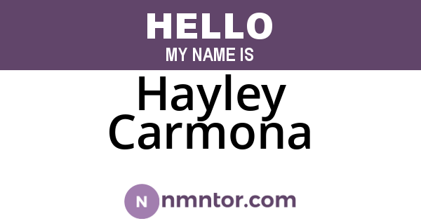 Hayley Carmona
