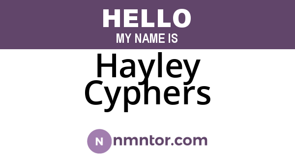 Hayley Cyphers