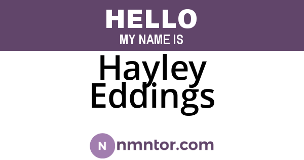 Hayley Eddings