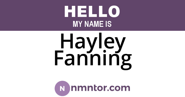 Hayley Fanning