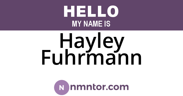 Hayley Fuhrmann